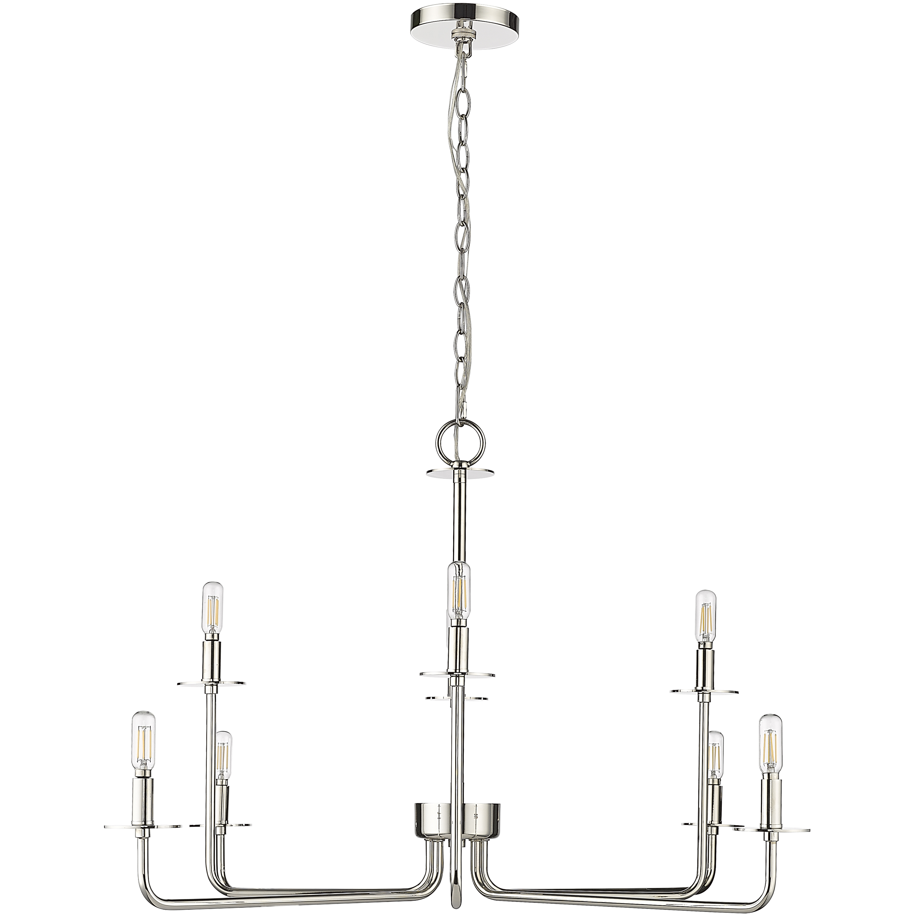 Marceline 8 Light 37.85 inch Polished Nickel Chandelier Ceiling Light